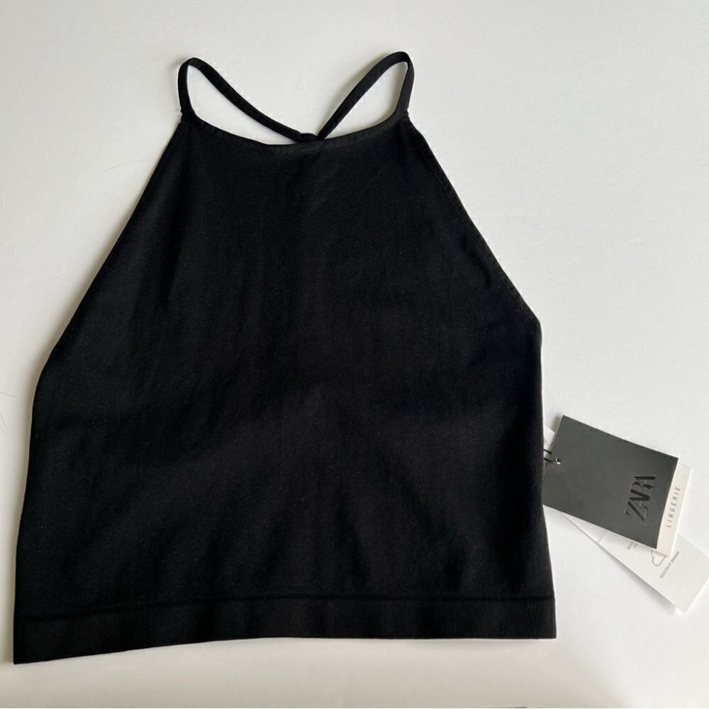 Zara, Women's Seamless Top, Stretchable - Black. Size: XS-S. NWT